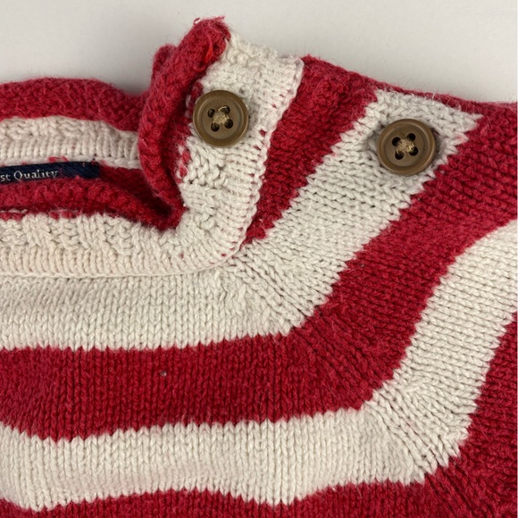 1989 Place Red & White Striped Christmas Reindeer Knit Sweater 12 M… - Picture 3 of 8